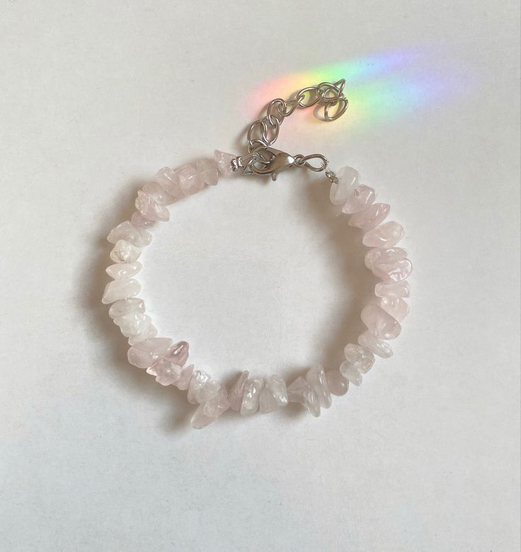 PEMBE KUVARS DOĞAL TAŞ BİLEKLİK (KIRIK TAŞ)