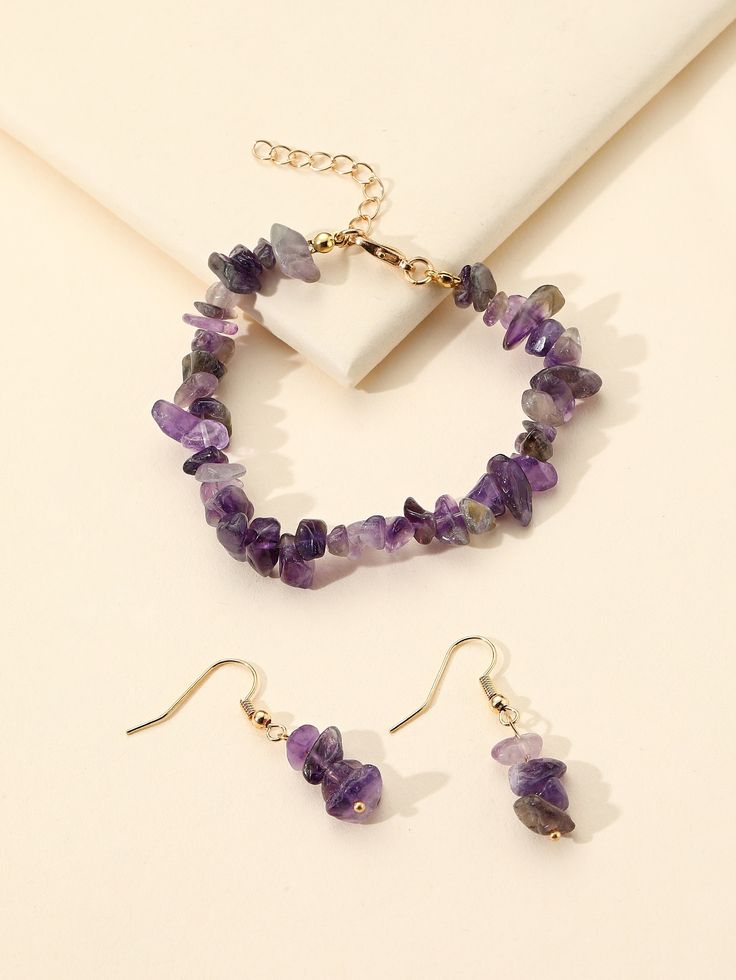 AMETİST DOĞAL TAŞ BİLEKLİK (KIRIK TAŞ)