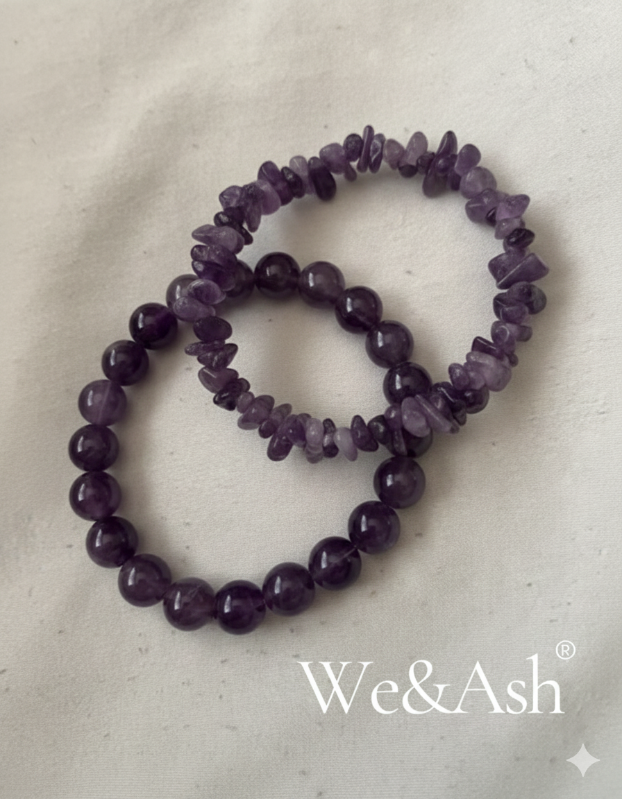 AMETİST DOĞAL TAŞ BİLEKLİK (KIRIK TAŞ)