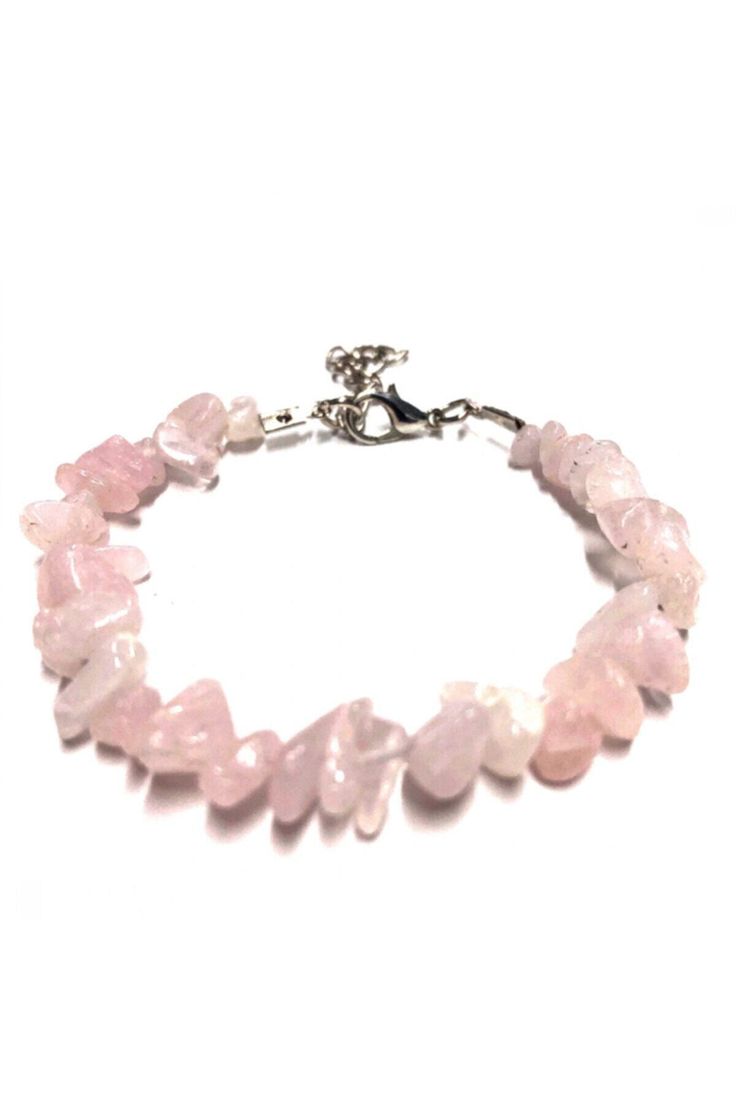 PEMBE KUVARS DOĞAL TAŞ BİLEKLİK (KIRIK TAŞ)